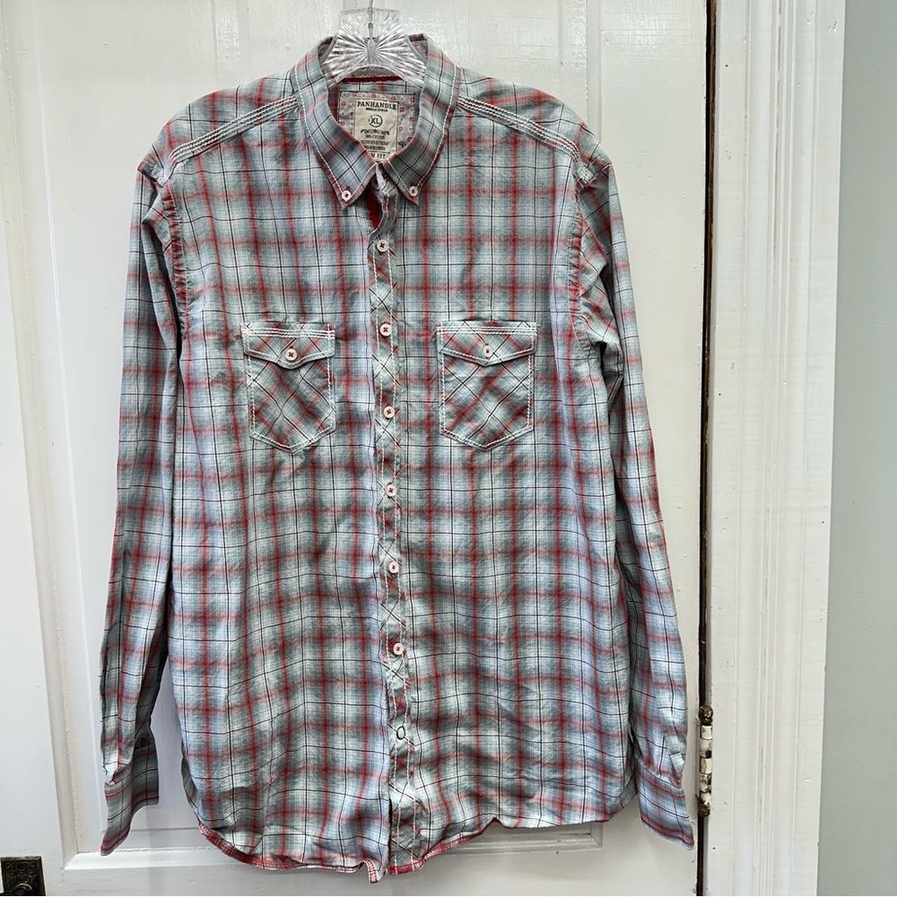 Panhandle Slim western wear‎ long sleeve button down shirt men's xl slim fit